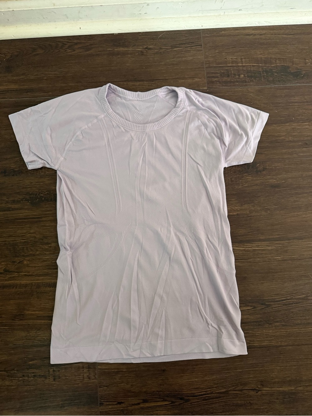 lululemon athletica Light Lavender Short Sleeve Athletic Tee